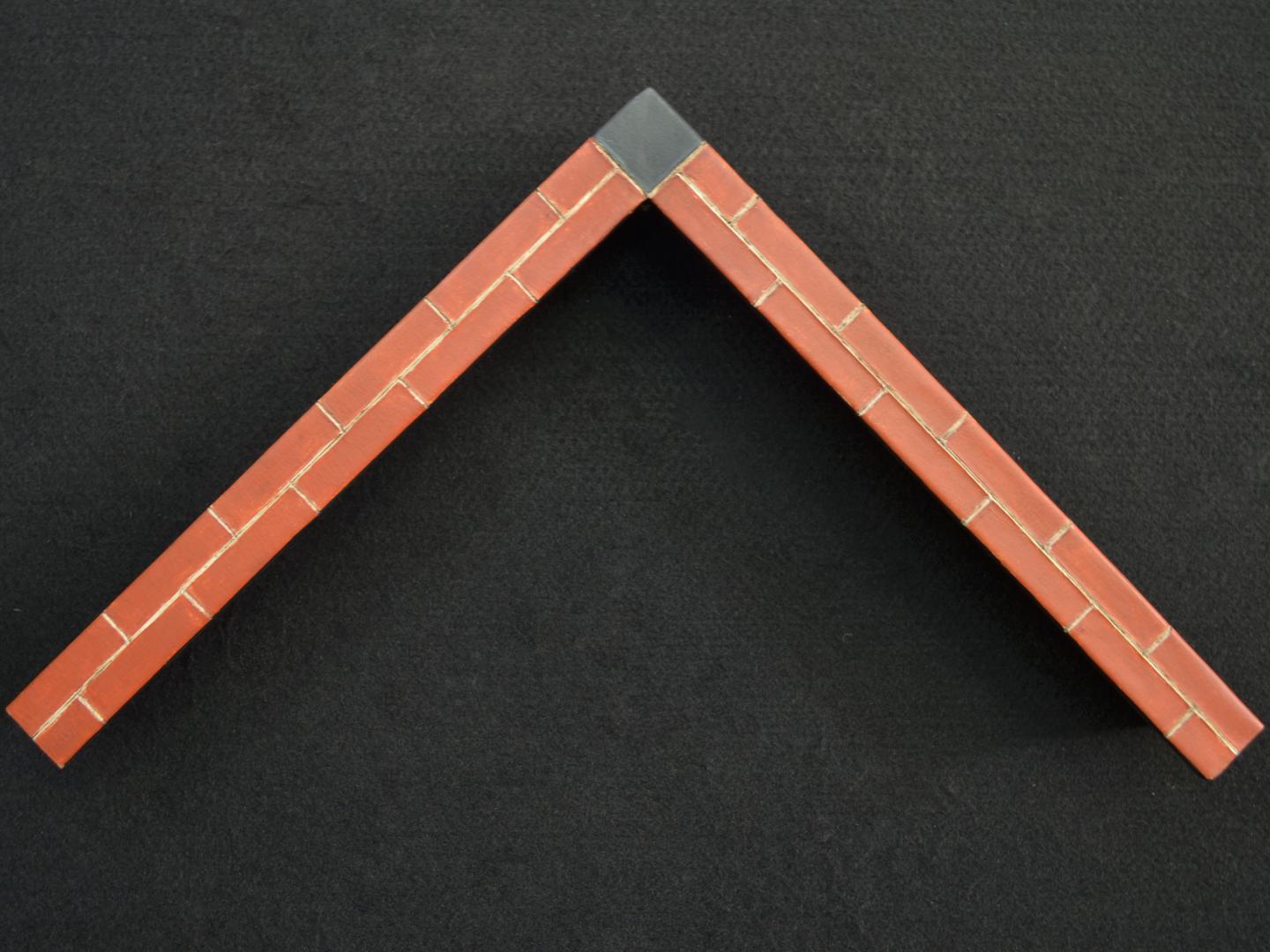 3038 leather brick with cuts of the frame