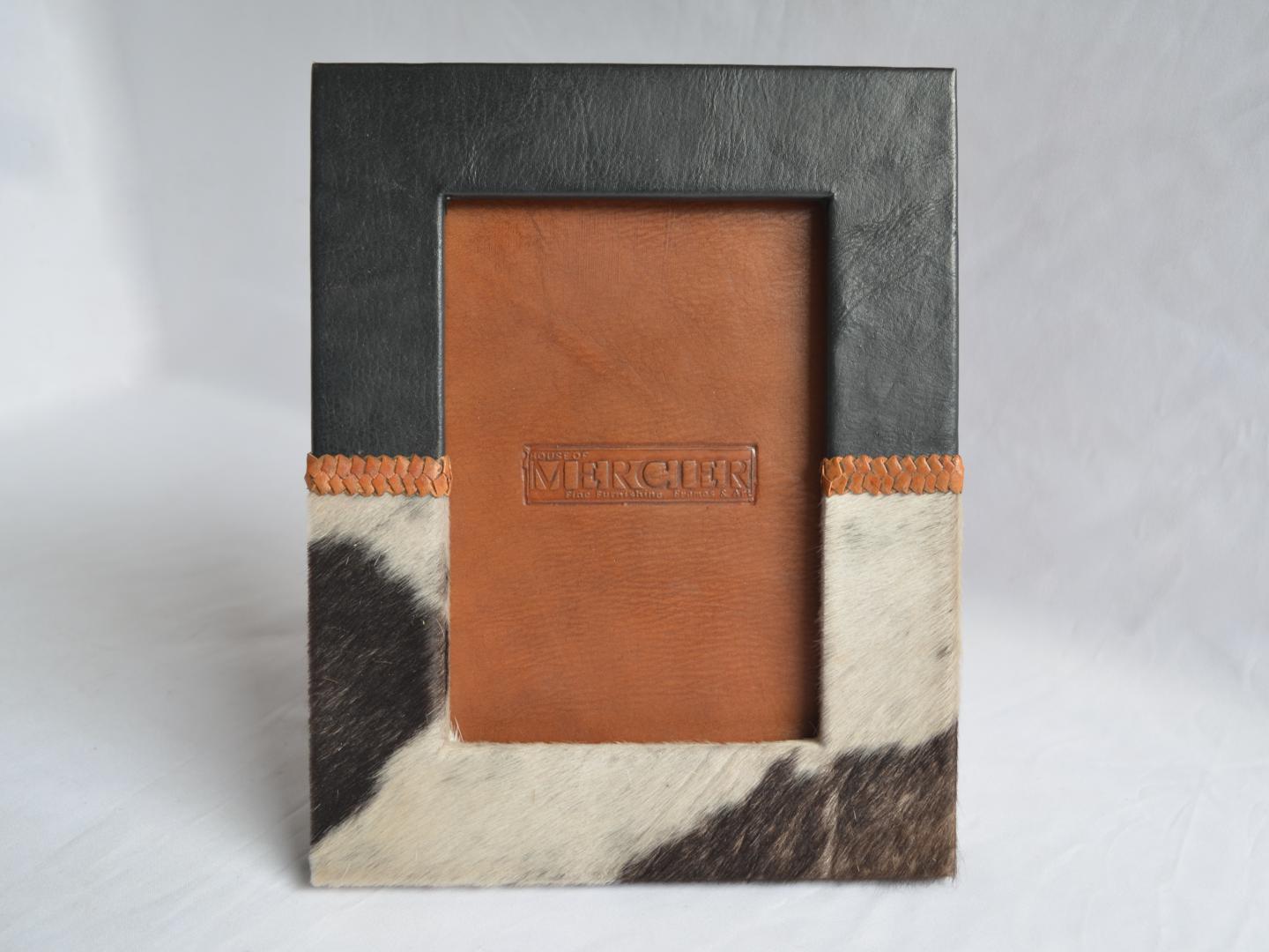 Leathernook Cowhide Deluxe leather photo frame