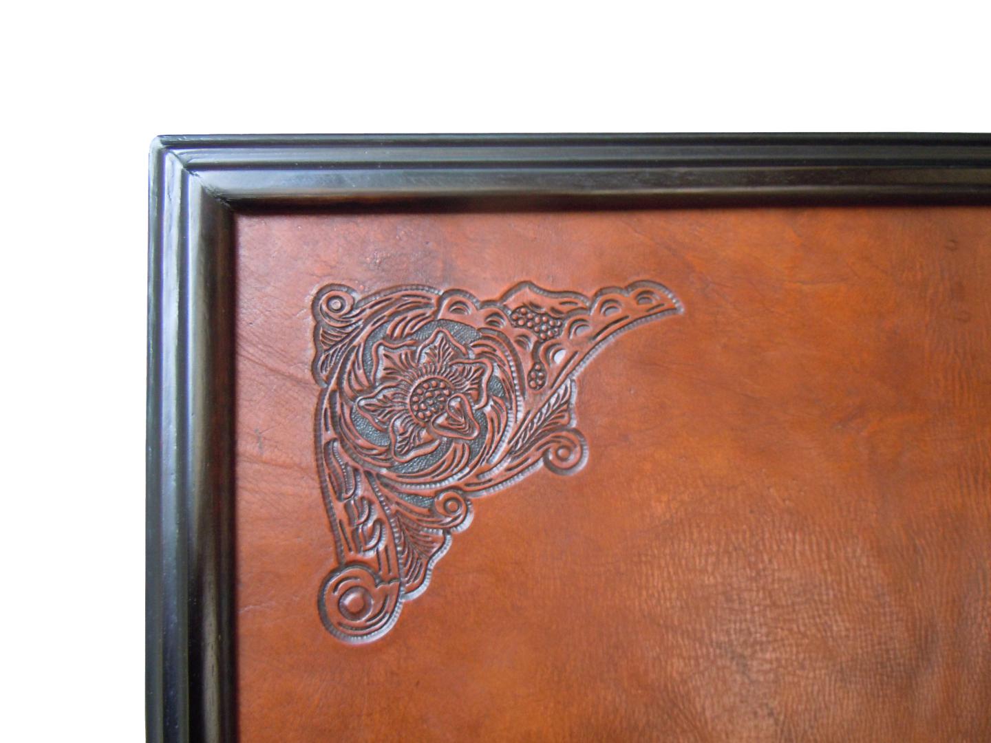 Leather Western End Table