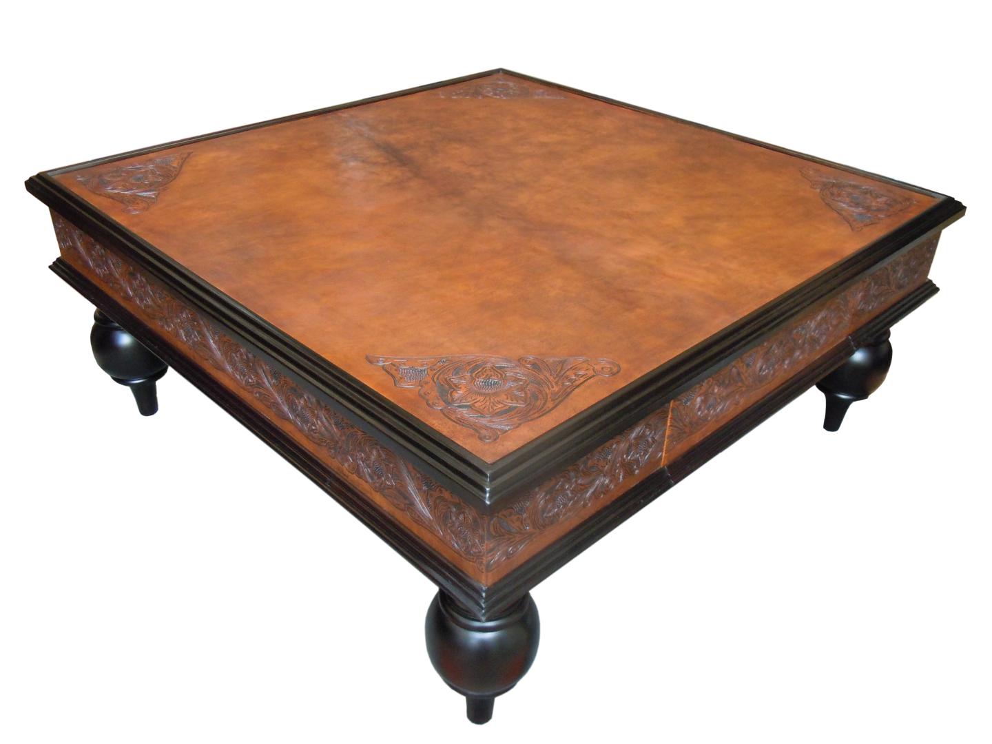 Leather Western Coffee Table