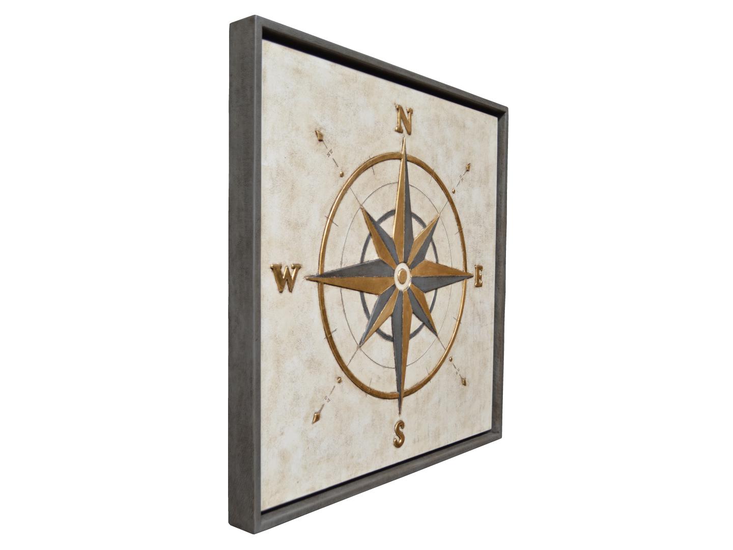 Compass Gold, Leather Framed Panneux