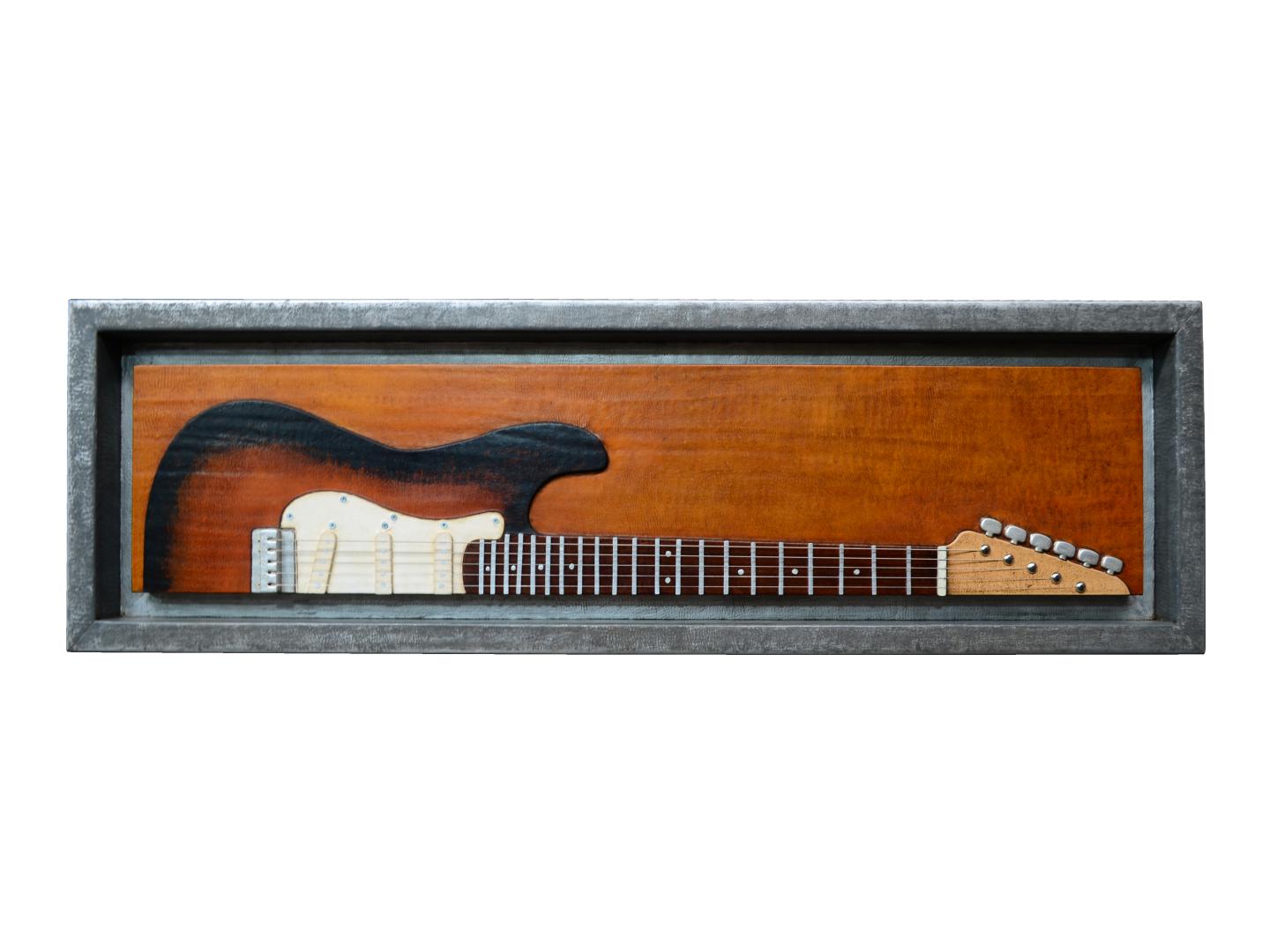 Electric Guitar, Leather Framed Panneux