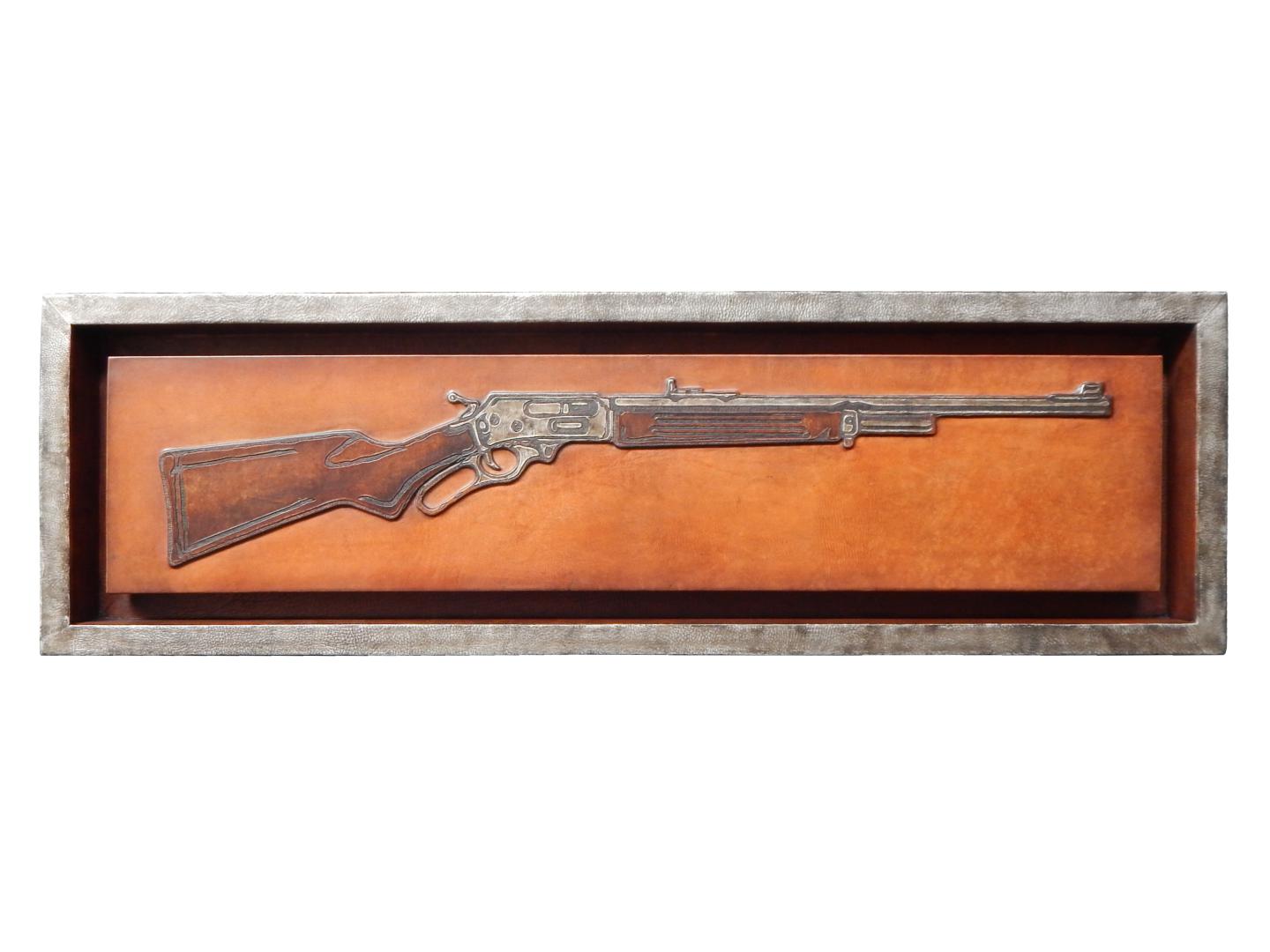 Rifle, Leather Framed Panneux